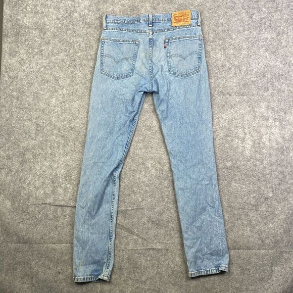 Levis 510 Jeans Mens 30x32 Blue Slim Straight Stretch Light Wash Denim American - Picture 9 of 12